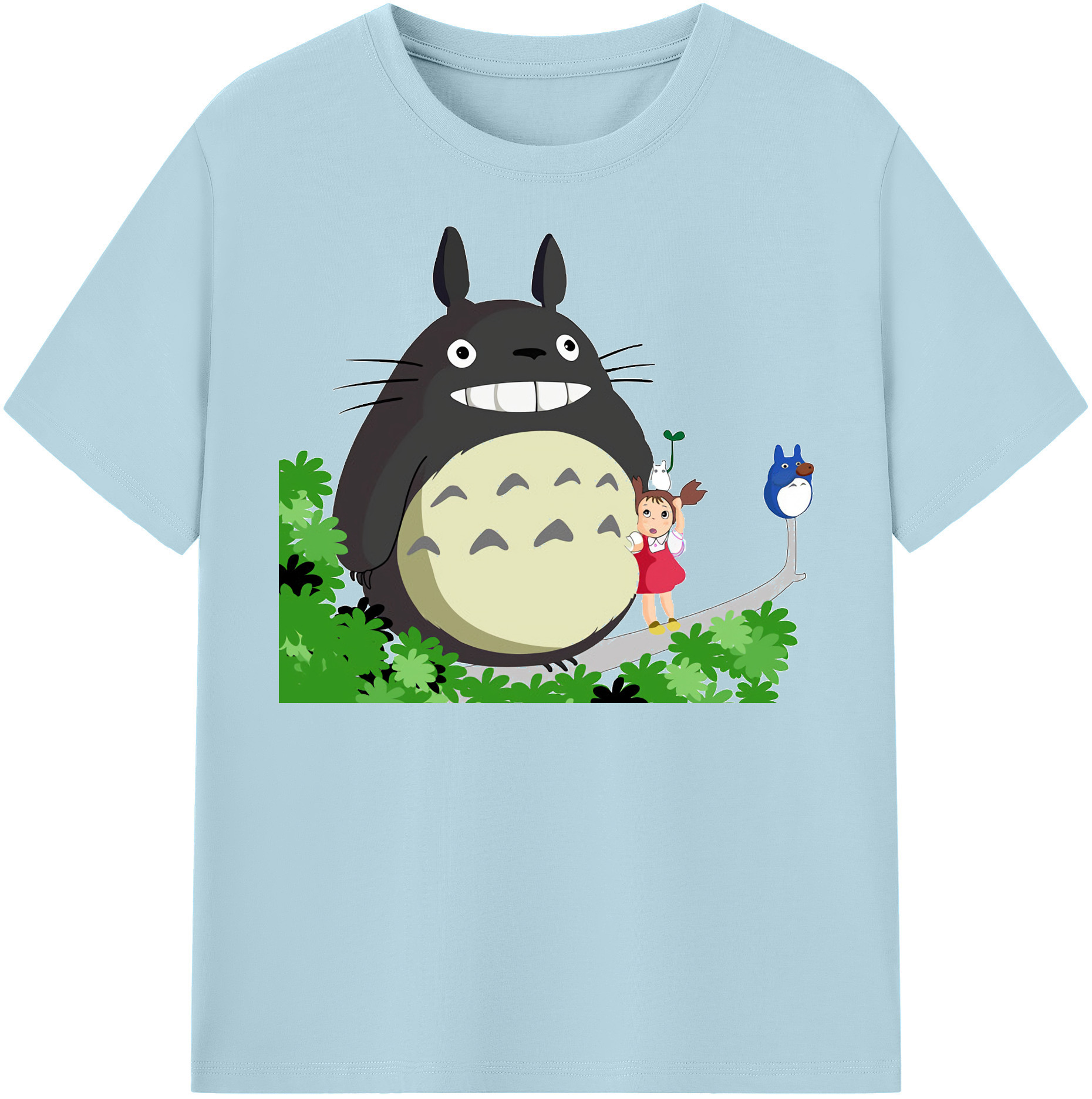 （画像用） となりのトトロ 草壁メイ 草壁サツキ My Neighbor Totoro Satsuki Kusakabe Mei Kusakabe 綿100％半袖Tシャツ（フロントプリント）